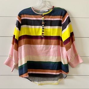 Apiece Apart Striped Button Blouse